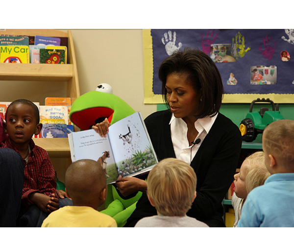 Michelle Obama reads Fuddles